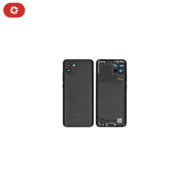 Coque arrière samsung A03 A035G noir - S+