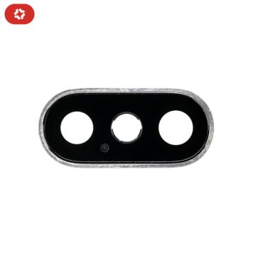 Lentille caméra + anneau argent iPhone XS/XSM - OEM NEW