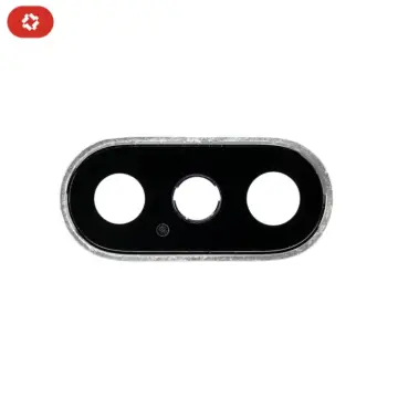 Lentille caméra + anneau argent iPhone XS/XSM - OEM NEW