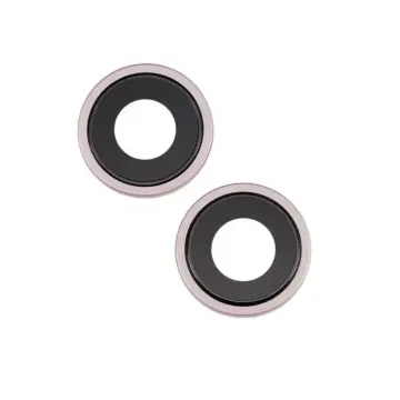 Lentille caméra + anneau rose iPhone 15/15 Plus - OEM NEW