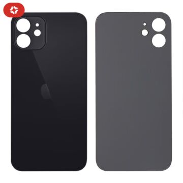 Vitre arrière iPhone 12 Mini Noir - S+