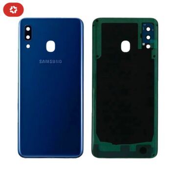 Vitre arrière samsung A20 A205F bleu - S+