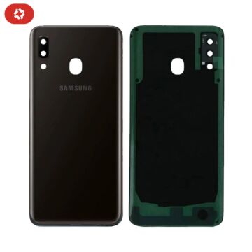Vitre arrière samsung A20 A205F noir - S+