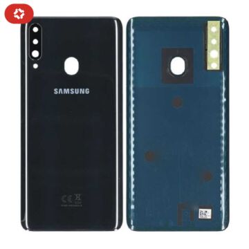 Vitre arrière samsung A20S A207F noir - S+