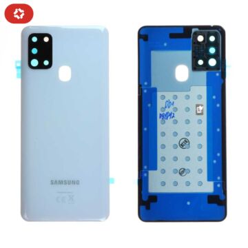 Vitre arrière samsung A21S A217F blanc - S+