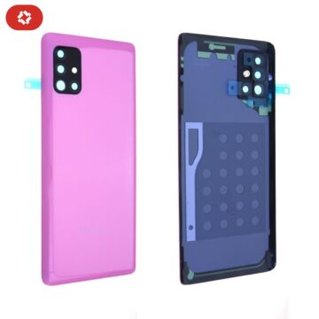 Vitre arrière samsung A51 5G A516B rose - S+