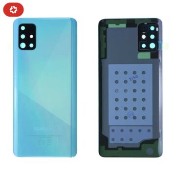 Vitre arrière samsung A51 A515F bleu - S+
