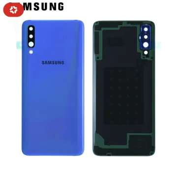 Vitre arrière samsung A70 A705F bleu - S+