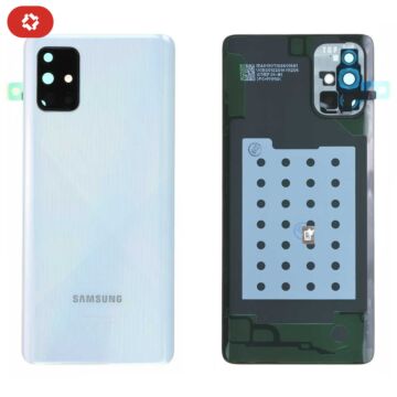 Vitre arrière samsung A71 A715F blanc - S+