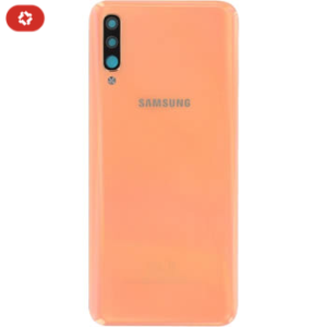 Vitre arrière samsung A50 A505F orange - S+